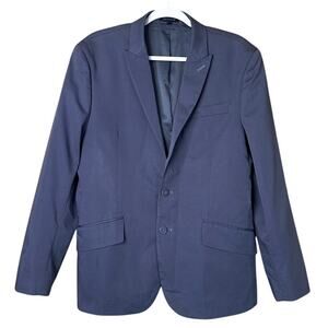 NEW Express Blue Slim Suit Jacket Stretch Cotton Blend Size 40S 40 Short